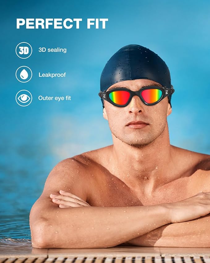 ZIONOR Swim Goggles, G1 SE Swimming Goggles Anti-fog for Adult Men Women