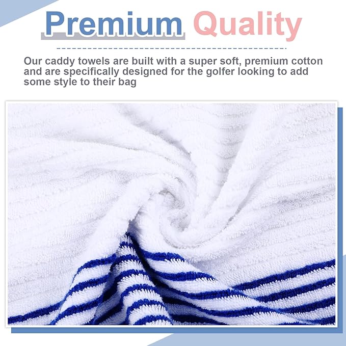 Mixweer Caddy Golf Towel 22" x 42" Large Caddy Towel Camping Sport Towels Cotton Soft Towels for Man Golf Lovers
