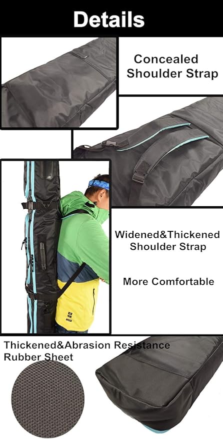 UNISTRENGH Fully Padded Snowboard Bag Waterproof Snow Sports Ski Boots&Helmet Equipment Bags