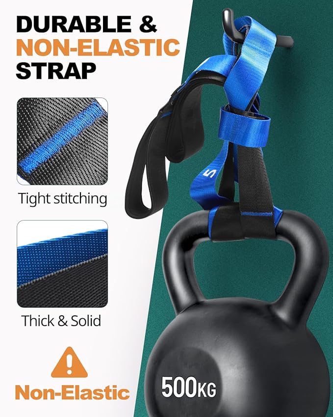 Trideer Stretching Strap for Physical Therapy, Non-Elastic Yoga Straps for Stretching with 10 Loops, Durable Nylon Stretch Bands for Exercise, Pilates, Gymnastics, Leg Stretcher with Guidance and Drawstring Bag