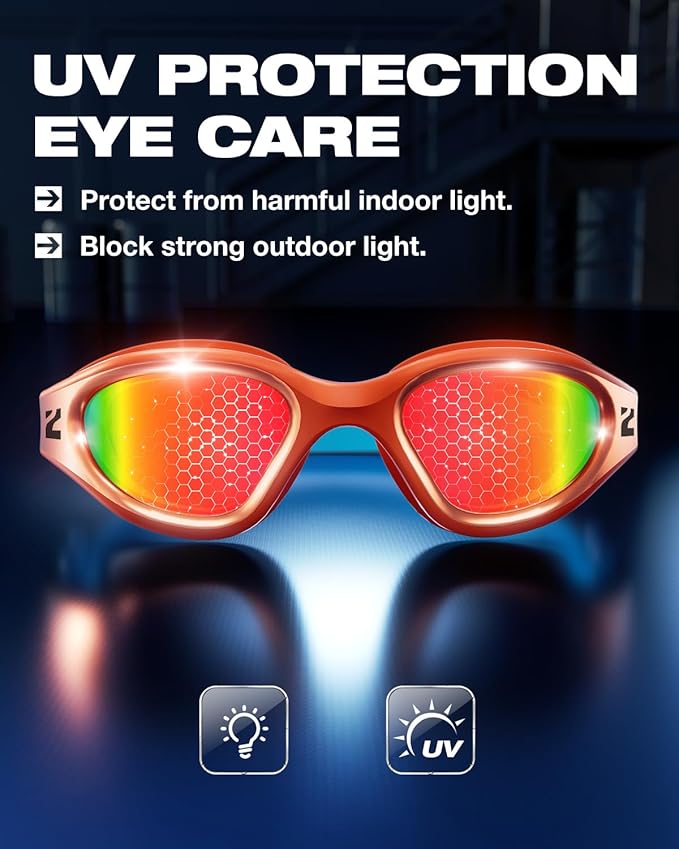 ZIONOR G1 Nava Super Anti-Fog Unisex Swim Goggles Mirror/Bright Smoke Lens