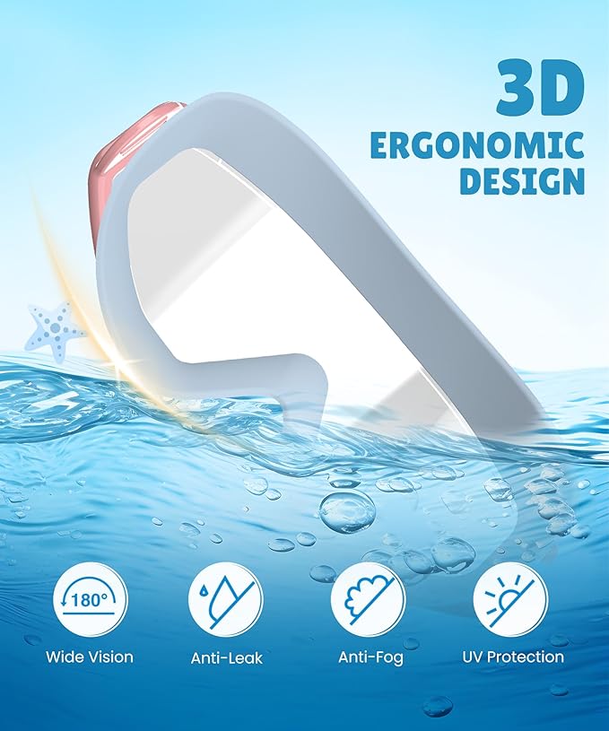 NSSIW Swim Goggles Swimming Kids-Goggles: Anti Fog No Leak with Nose Clip Earplugs for Girls Boys Youth 6-14 3 Pack