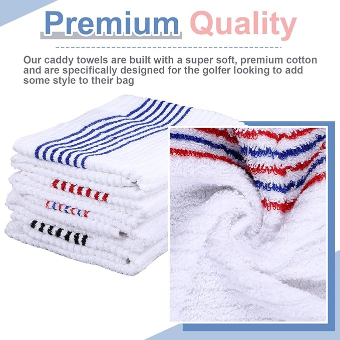 Mixweer Caddy Golf Towel 22" x 42" Large Caddy Towel Camping Sport Towels Cotton Soft Towels for Man Golf Lovers