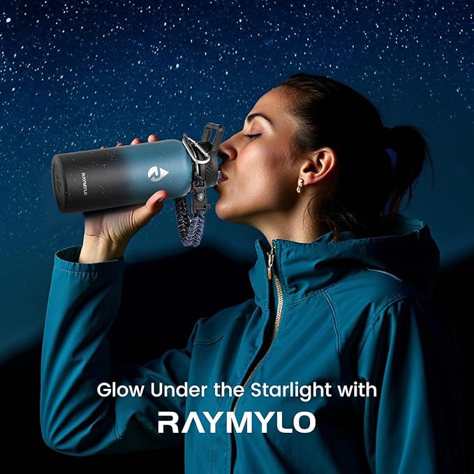 32oz Insulated Water Bottle, Triple Wall Vacuum Stainless Steel Water Bottles - Keeps Cold 48H, Reusable Metal water flask Jug for Gym, Sports, Camping, Hiking,Travel, Midnight Blue Speckle