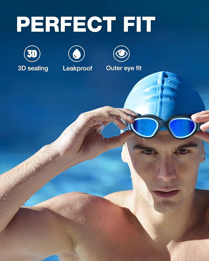 ZIONOR G1 Polarized Swimming Goggles for Unisex Adult Women Anti Fog 100% Anti UV Diving Goggles