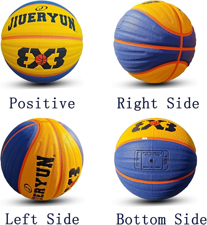 Wave Basketball, Blue and Yellow, Indoor/Outdoor Sports Basketball, Communion Gifts for Boys, Dedicated to 3v3 Matches, Size 7(29.5'')