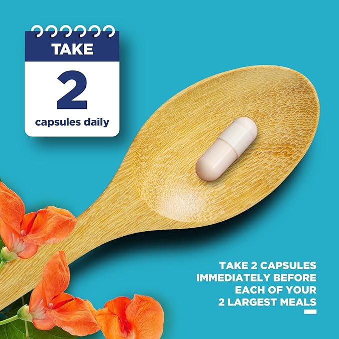 Phytoral White Kidney Bean Extract Carb Blocker - White Kidney Beans Supplement for Metabolism Boost & Ease Calories from Starchy Food - Carb Control Supplements - 120 Capsules