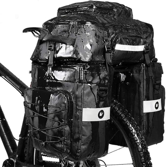 Rhinowalk Bike Pannier Bag Set for Bicycle Cargo Rack Saddle Bag Shoulder Bag Laptop Pannier Rack Bicycle Bag Professional Cycling Accessories 3 in 1
