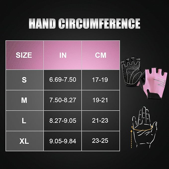 Cycling Gloves Bike Gloves for Men/Women Half Finger Biking Gloves Exercise Workout Gloves Suitable for Outdoor Sports, Gym, Weight Lifting, Rowing and Motorcycle