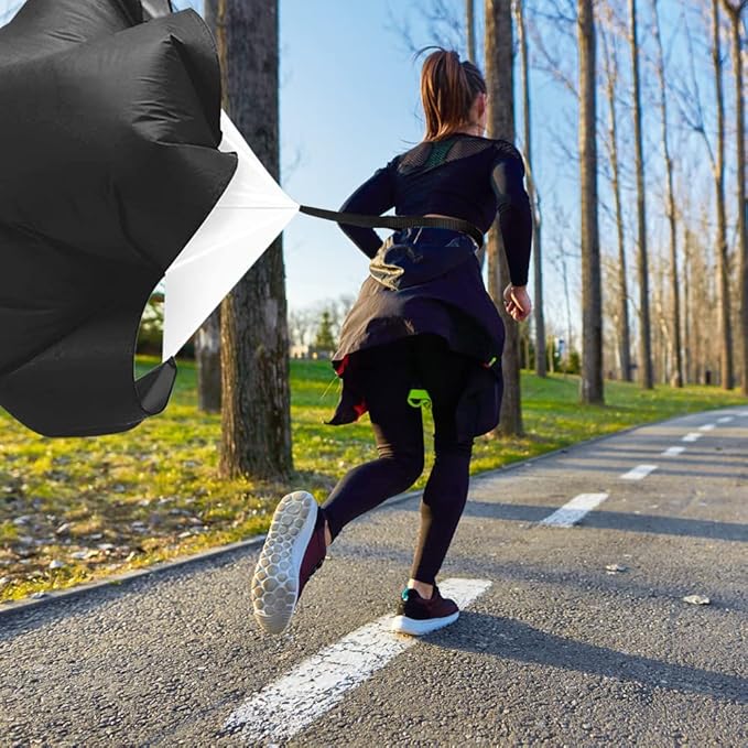 Speed & Agility Ladder Training Equipment Set, Includes 12 Rung 20ft Agility Ladder, 4 Agility Hurdles,12 Disc Cones, 1 Resistance Parachute for Training Football Soccer Basketball Athletes