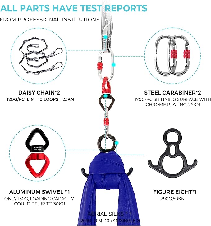 Aerial Silks 11 Yards Aerial Silks For Home Aerial Yoga Swing Aerial Yoga Hammock Swing Aerial Silk For Gymnastics