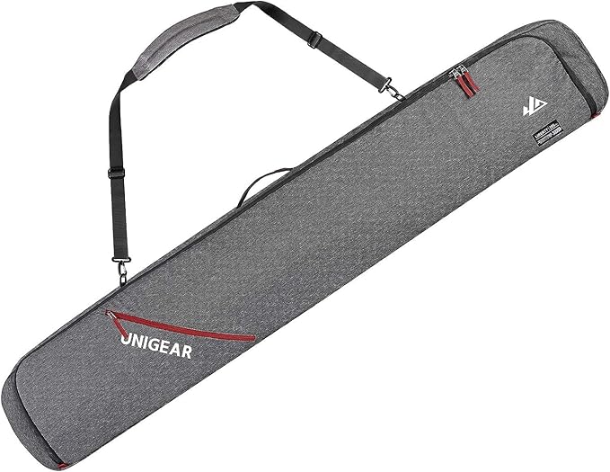 Unigear Snowboard Ski Bag for Air Travel, Reinforced Double Padded Snowboard Bag with EPE Dense, Water-Resistant and Durable up to 175cm Ski Snowboard Travel Bags for Flying