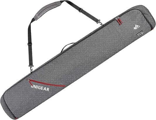 Unigear Snowboard Ski Bag for Air Travel, Reinforced Double Padded Snowboard Bag with EPE Dense, Water-Resistant and Durable up to 175cm Ski Snowboard Travel Bags for Flying