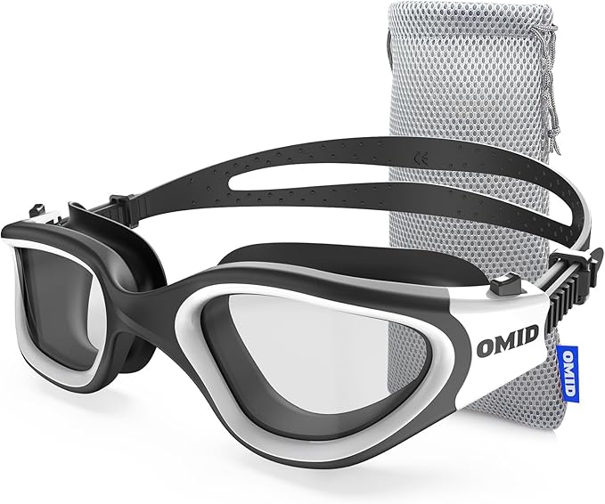 OMID Swim Goggles, P2 Polarized Swimming Goggles for Men Anti-fog Goggles Swimming for Adult Women