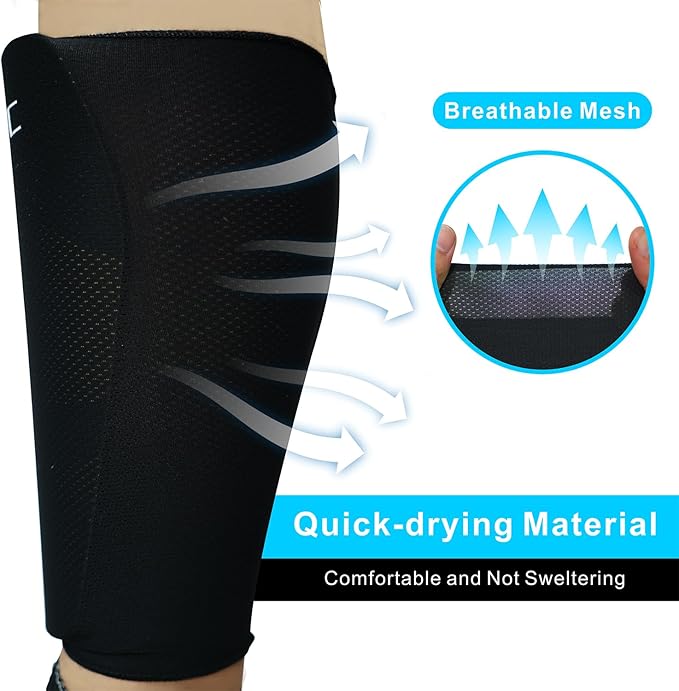 Shin Guards - Soccer Shin Guards with Cushion Protection for Kids/Adults
