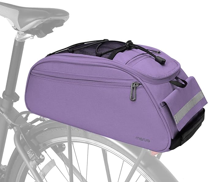 MOSISO Bike Rack Bag, Waterproof Bicycle Trunk Pannier Rear Seat Pouch Cycling Bike Carrier Backseat Storage Luggage Saddle Shoulder Bag