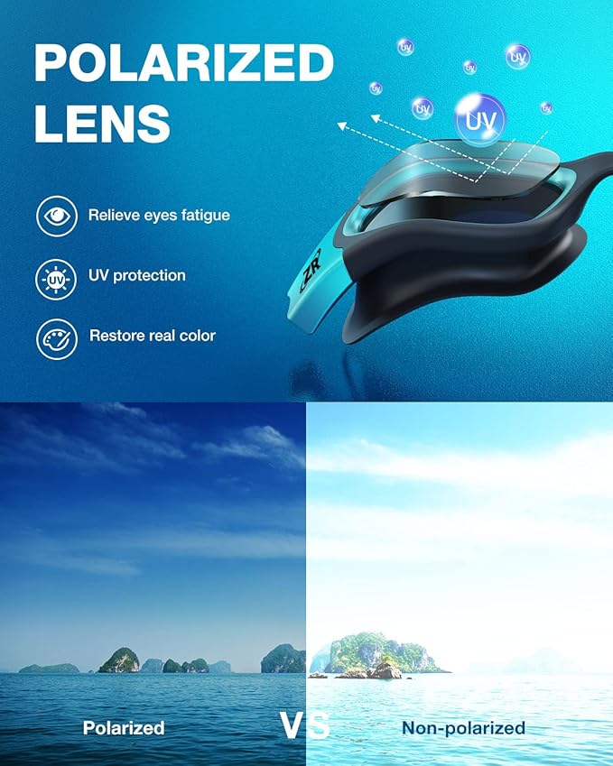 ZIONOR Swim Goggles, G1 MAX Polarized Anti-Fog Swimming Goggles for Men Women