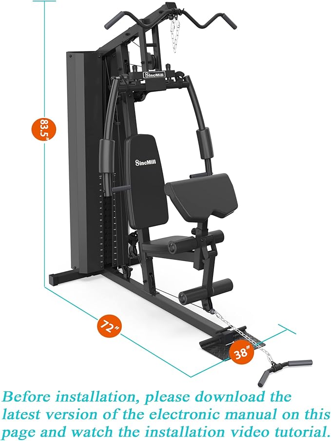 SincMill Home Gym Multifunctional Full Body Workout Equipment for Home Exercise Fitness