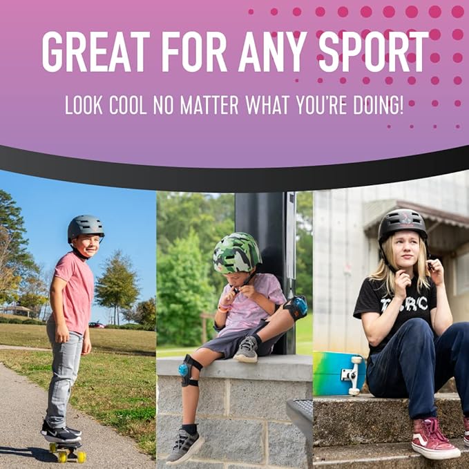 Flybar Bike Helmet- Multi Sport Dual Certified Adjustable Dial, Lightweight Skateboard Helmet, Roller Skating, Pogo, Electric Scooter, Snowboard, Boys and Girls Kids- Adults Helmets