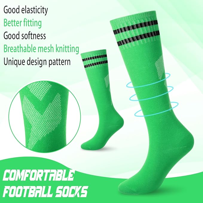 Soccer Shin Guards and Socks Kids Youth Lightweight Soccer Pads Defender with Ankle Protection Ski Shin Guards Football Equipment for Age 4-14 Toddler Boys Girls Teens