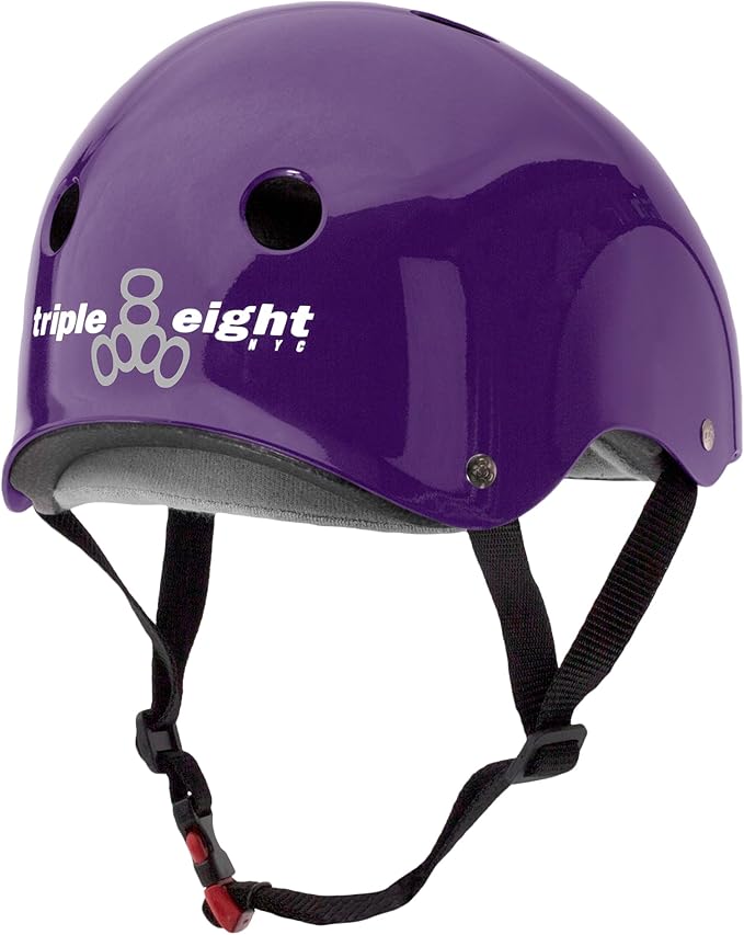 Triple Eight Certified Sweatsaver Helmet for Skateboarding, BMX, Roller Derby, Roller Skating, Inline Skating, Scooter and Bike