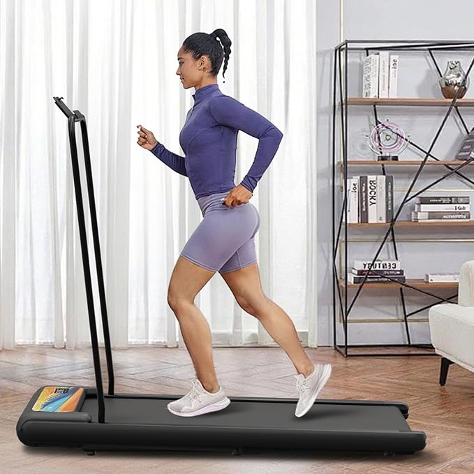 Walking Pad Treadmill, Adjustable 10% Incline 450LBS Capacity, 3.5HP 4 in 1 Portable Treadmills for Home Office, Under Desk Treadmill with Handle Bar, LED Display Remote Control