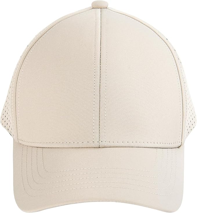 VOBOOM Men Quick Dry Baseball Cap Laser Cut Mesh Ball Curved Brim Snapback Hat