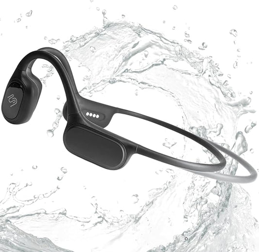 Versa Mini Open-Ear Swimming Headphones Bluetooth Bone Conduction Headphones, 32GB MP3 Player, IP68 Waterproof, Secure Fit for Workouts, Running, Swimming, Cycling, Gym, Built-in Microphone