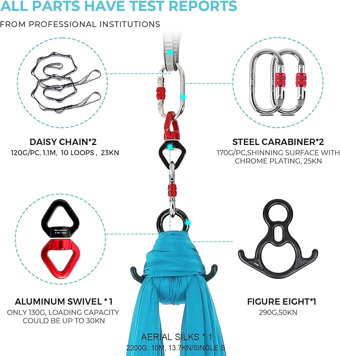 Aerial Silks 11 Yards Aerial Silks For Home Aerial Yoga Swing Aerial Yoga Hammock Swing Aerial Silk For Gymnastics