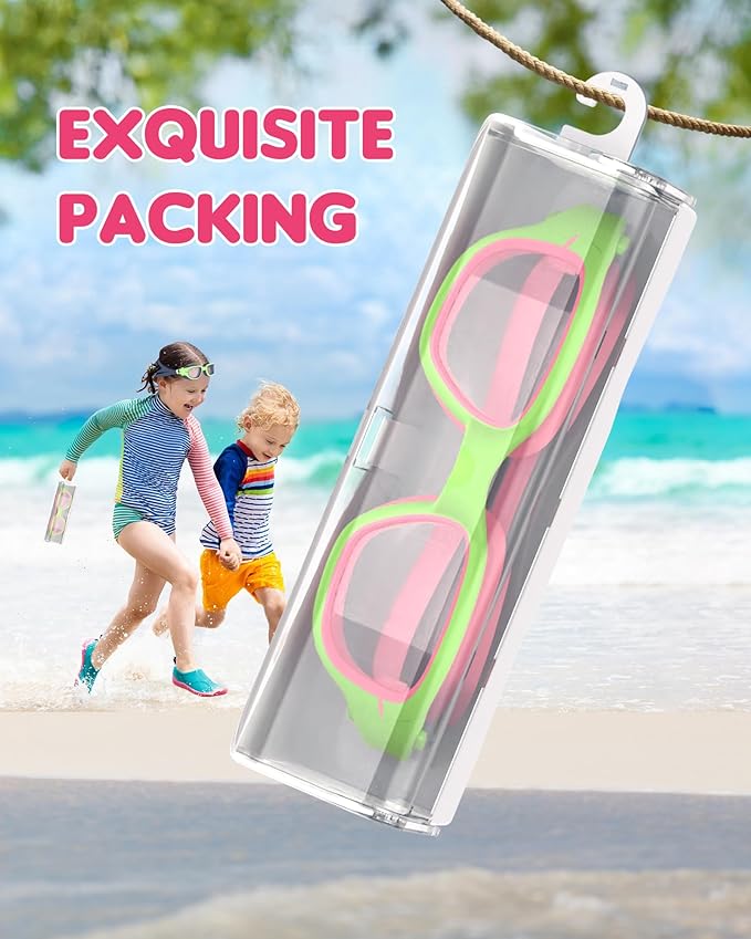 Kids Swim Goggles,Swimming Goggles for Kids 6-14, Anti-Fog UV Protection Pool Glasses for Boys Girls