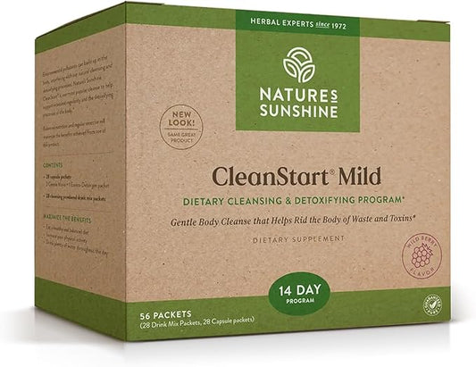 Nature's Sunshine CleanStart Mild, 56 Packets | Powerful Herbal Detox that Supports Natural, Everyday Cleansing of Waste from the Body