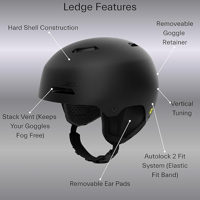 Giro Ledge Ski Helmet - Snowboarding Helmet for Men, Women and Youth