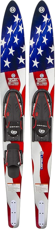 O'Brien Celebrity 68" Combo Waterskis ??Versatile Water Skis for All Skill Levels with Adjustable X-7 Bindings & Durable Construction