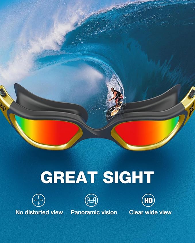 ZIONOR Swim Goggles, G1 MAX Polarized Anti-Fog Swimming Goggles for Men Women