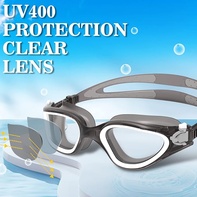 WIN.MAX Polarized Swimming Goggles Swim Pool Goggles Anti Fog Anti UV No Leakage Clear Vision for Men Women Adults Teenagers