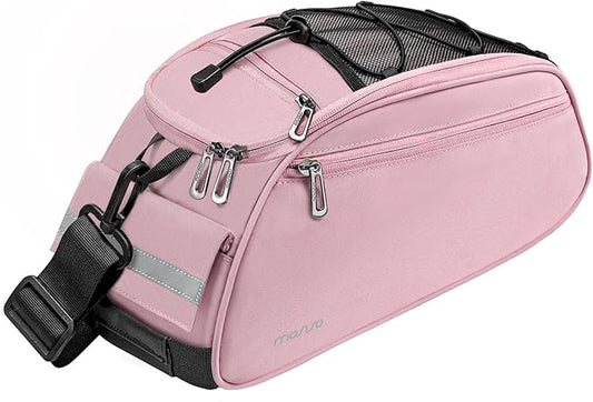 MOSISO Bike Rack Bag, Waterproof Bicycle Trunk Pannier Rear Seat Pouch Cycling Bike Carrier Backseat Storage Luggage Saddle Shoulder Bag