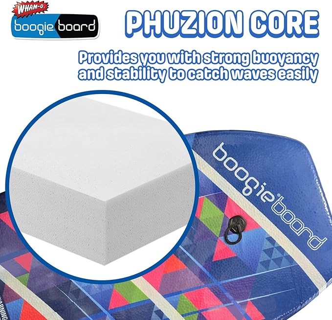 Wham-O Boogie Boards, 37" Body Board for Beach, Lightweight Bodyboard with Wrist Leash for Beginners and Training All Wave Conditions(1 Pack)