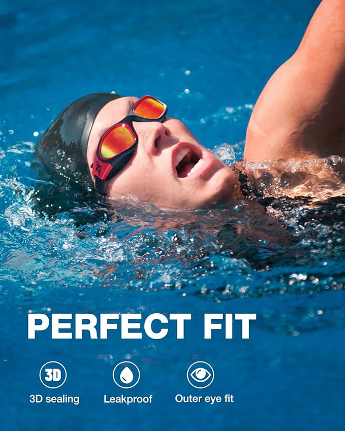 ZIONOR G1 Polarized Swimming Goggles for Unisex Adult Women Anti Fog 100% Anti UV Diving Goggles