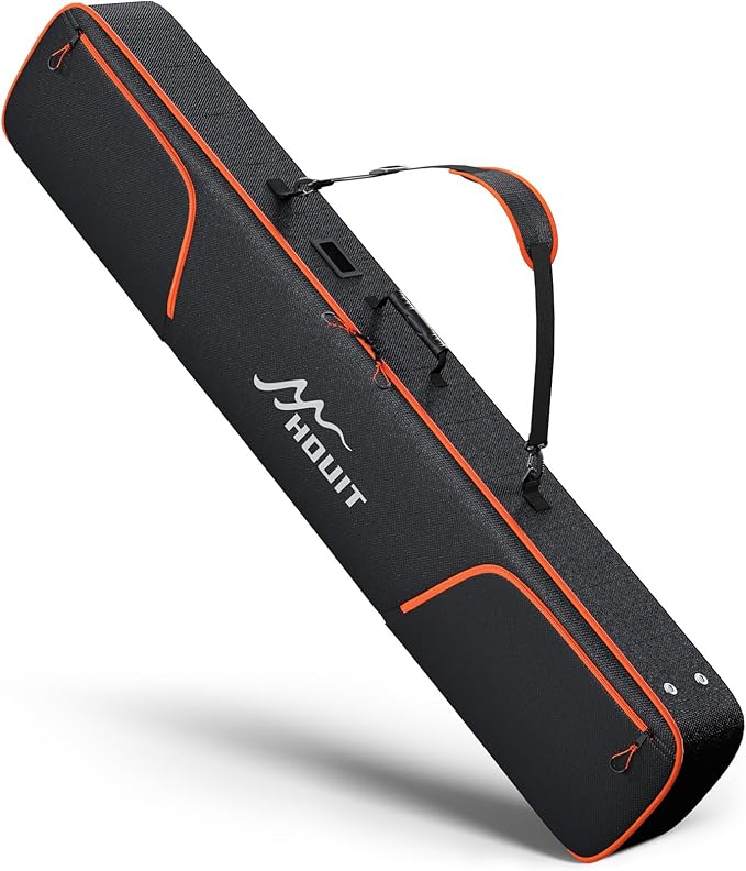 Padded Snowboard Bag, Waterproof Snowboard Travel Bags for Air Travel Flying - 1680D Reinforced, with Mesh Pocket, Ski Pole Pocket