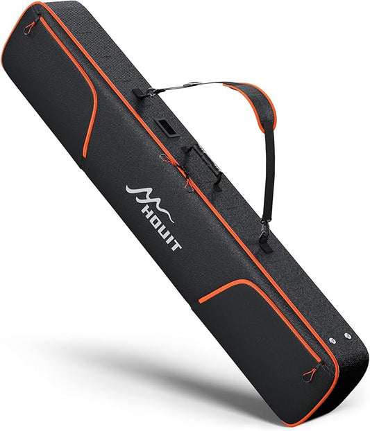 Padded Snowboard Bag, Waterproof Snowboard Travel Bags for Air Travel Flying - 1680D Reinforced, with Mesh Pocket, Ski Pole Pocket