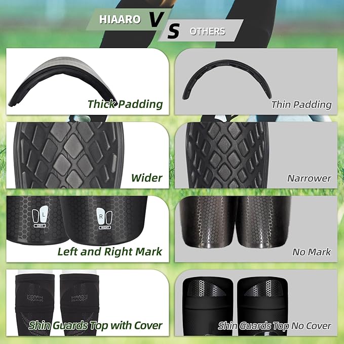 Soccer Shin Guards for Kids Youth Adults, Shin Pads and Sleeves with Optimized Insert Pocket, Protective Soccer Equipment for Boys Girls Men Women