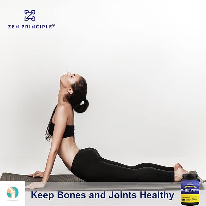 Zen Principle Grass-Fed Agglomerated Hydrolyzed Collagen Peptides 3 lb. Anti-Aging Protein Powder for Healthy Hair, Skin & Joints. Paleo and Keto Friendly, GMO and Gluten Free, Pasture-Raised Bovine.