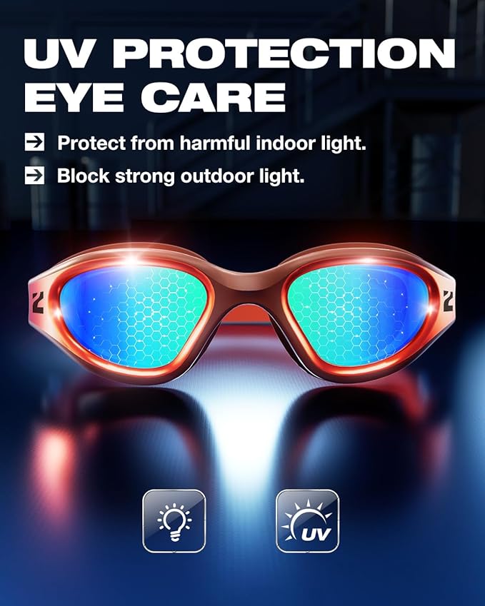 ZIONOR G1 Nava Super Anti-Fog Unisex Swim Goggles Mirror/Bright Smoke Lens