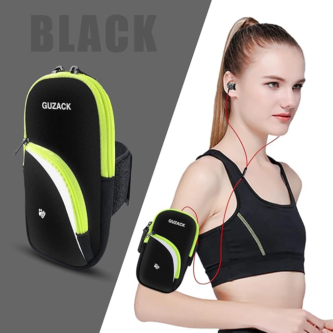 Phone Holder for Running Armband for iPhone 14 15 Pro Max 13 12 11 X XS XR 8 7 6 Plus SE Samsung Up to 6.9'' Cell Phone Arm Bands Bag with Key Card Pocket for Walking Exercise Workout Fitness