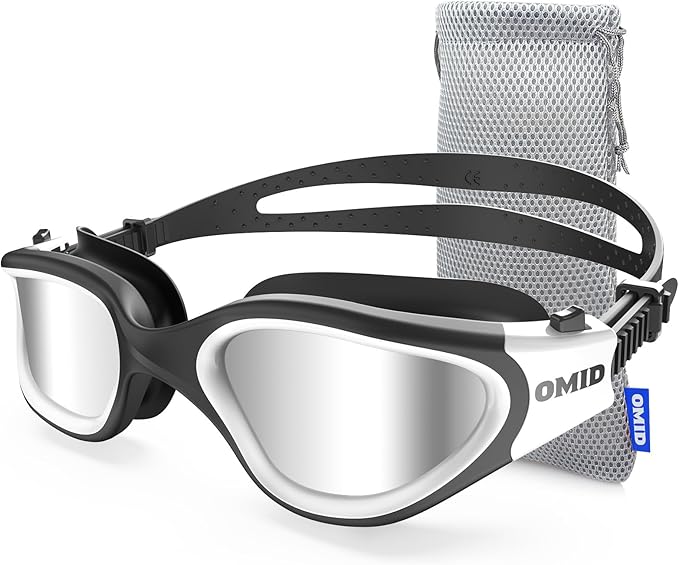 OMID Swim Goggles, P2 Polarized Swimming Goggles for Men Anti-fog Goggles Swimming for Adult Women