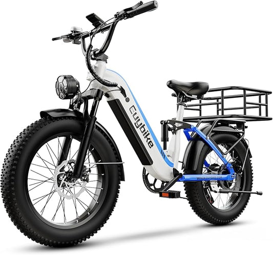 1500W Electric Bike for Adults,48V 20/60Ah Removable Battery Max Range 80Miles & 30MPH Electric Bicycle,20''×4" Fat Tire Ebike,Adult Electric Bicycles for Commute Beach Snow,E-Bike UL Certified
