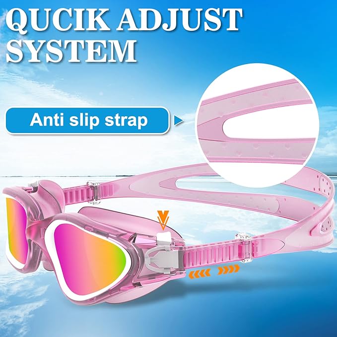 WIN.MAX Polarized Swimming Goggles Swim Pool Goggles Anti Fog Anti UV No Leakage Clear Vision for Men Women Adults Teenagers