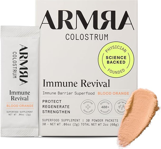 ARMRA Colostrum™ Powder | Blood Orange | Gut Health & Bloating | Skin & Hair | Immunity | Keto, Gluten & Fat-Free | 30 Servings