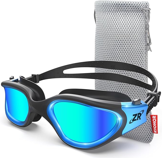 ZIONOR Swim Goggles, G1 MAX Polarized Anti-Fog Swimming Goggles for Men Women