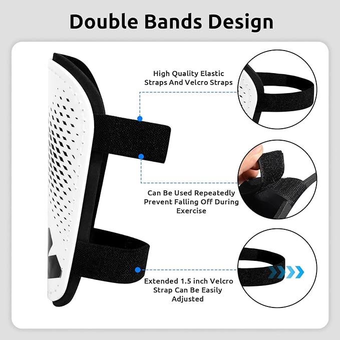 Shin Guards Soccer Youth Kids - Shin Guard for Boys Girls Teenagers Toddler 2-18 Years Old - Football Shin Pads Protection Equipment with Adjustable Straps